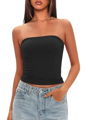 Darong Built-In Bra Tube Top in Black
