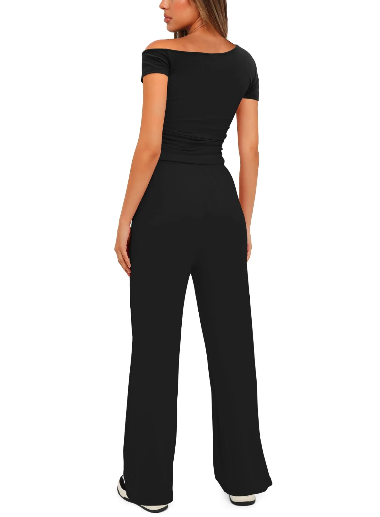 Darong Off-Shoulder Short-Sleeve High-Waisted Lounge Set, frame 2