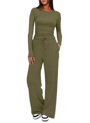 Darong Relaxed Fit Lounge Set in Army Green