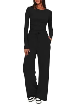 Darong Relaxed Fit Lounge Set in Black