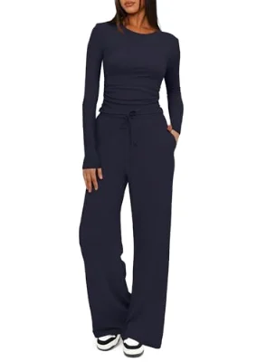 Darong Relaxed Fit Lounge Set in Dark Blue