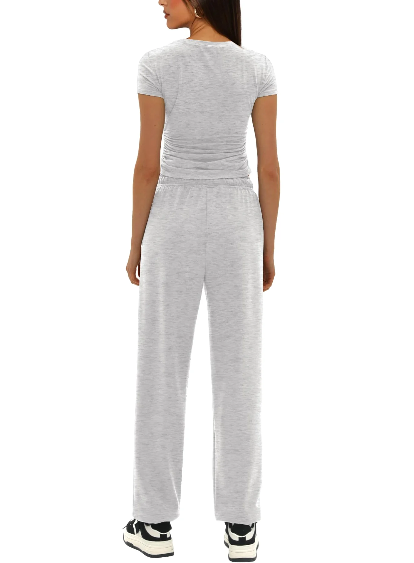 Darong Short-Sleeve Crop & Pants Set, frame 2