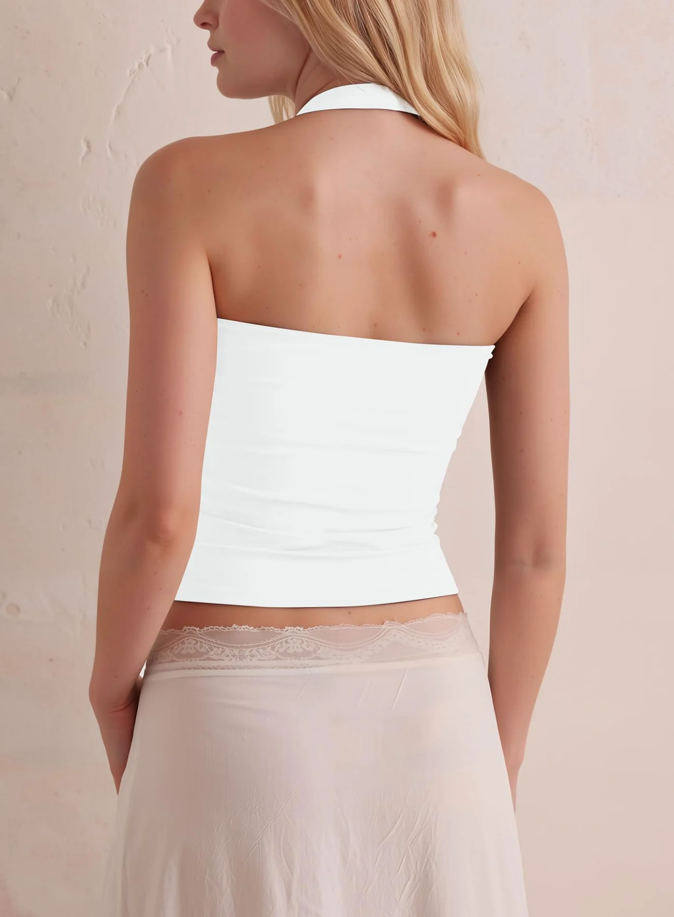 Darong Square Neck Backless Tank Top, frame 2